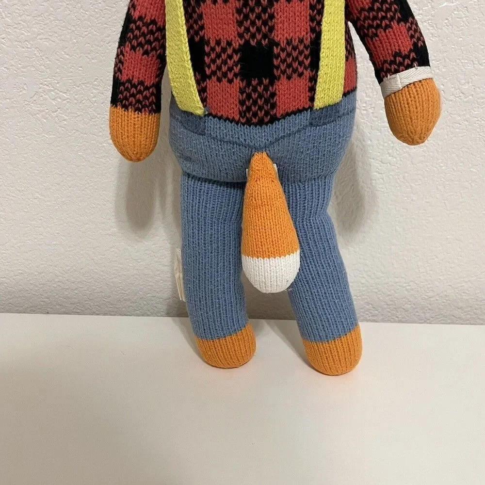 Cuddle + Kind Wyatt the Fox Plush Knit Handmade Doll Stuffed Animal 20